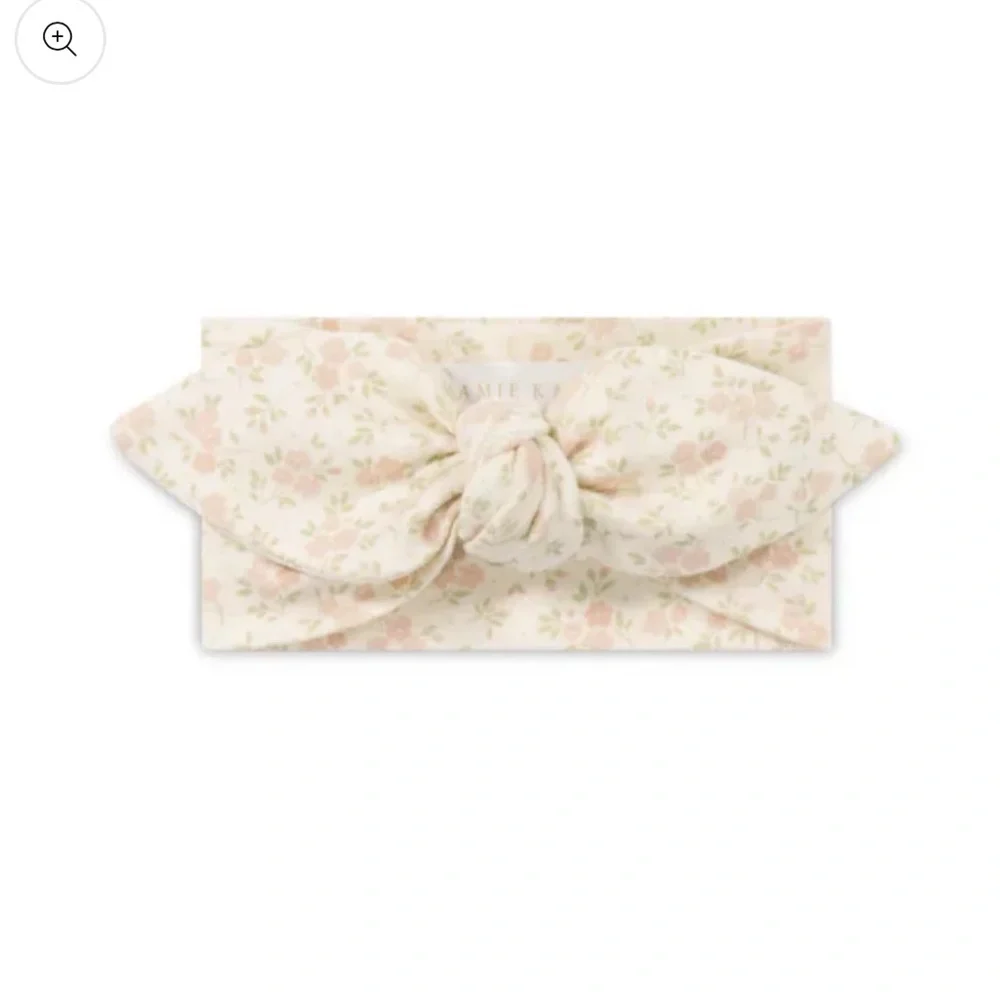 Jamie Kay Rosalie Floral Mauve Organic Cotton Headband